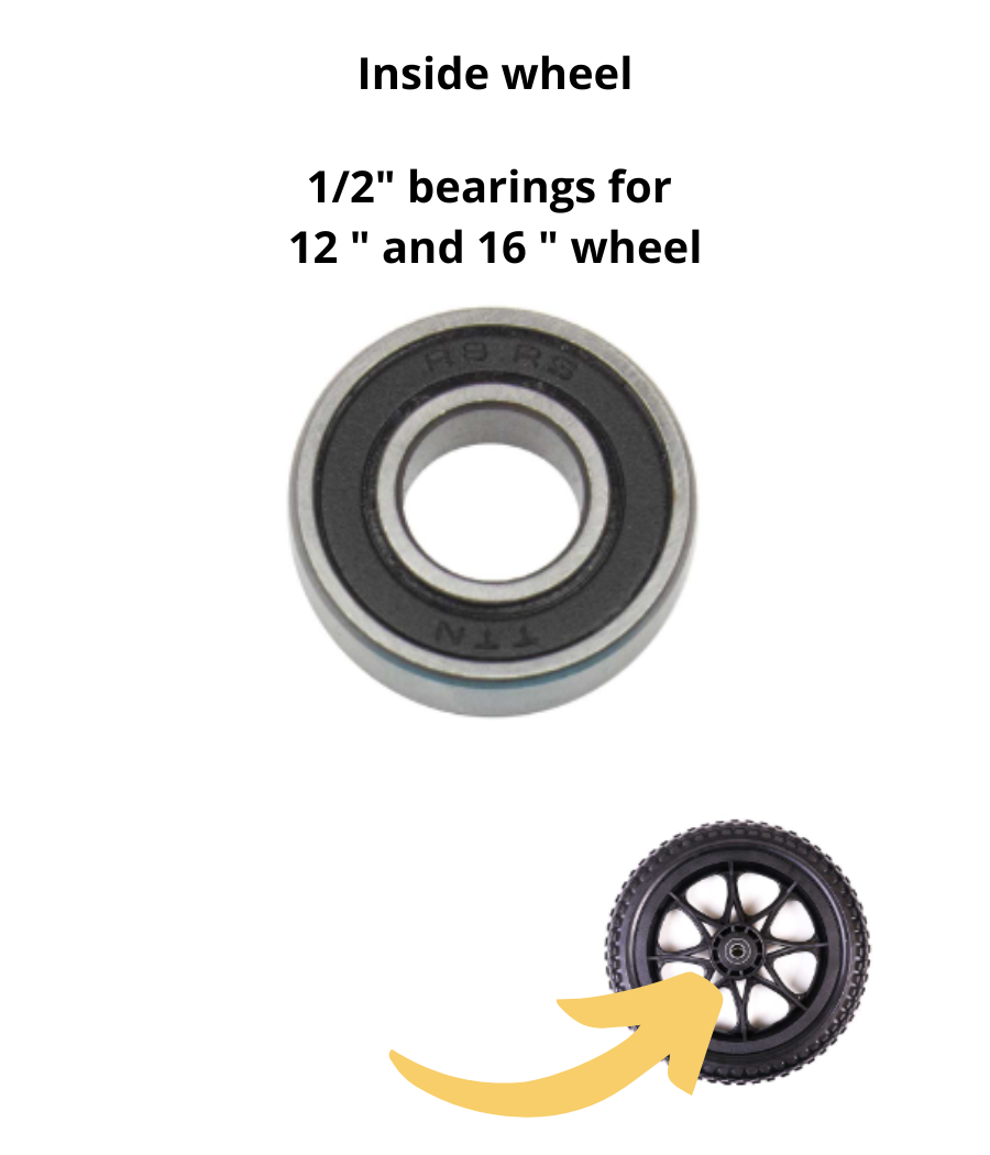 Bearing for 12" & 16” Wheelchair Wheels - Replacement (single)