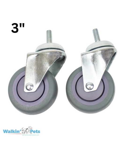 Caster Wheels for Front Wheelchair - Replacement (pair)