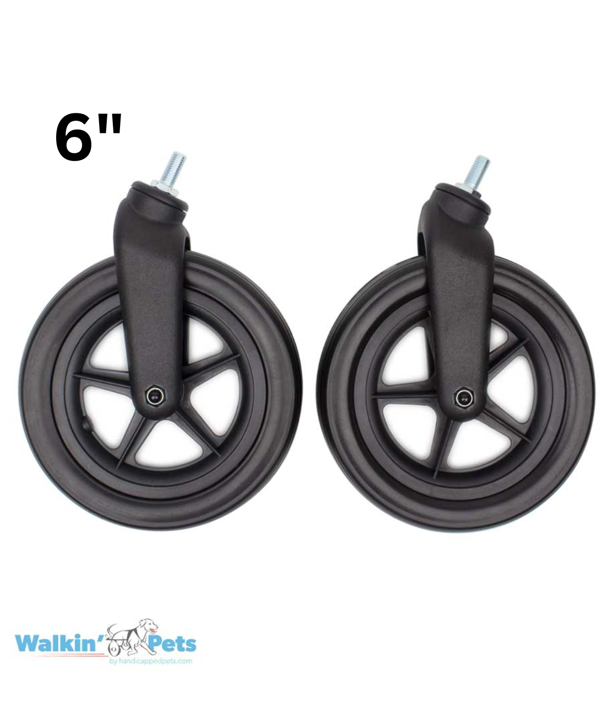 Caster Wheels for Front Wheelchair - Replacement (pair)