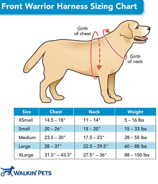 Front Warrior Harness for Walkin' Dog Wheelchair