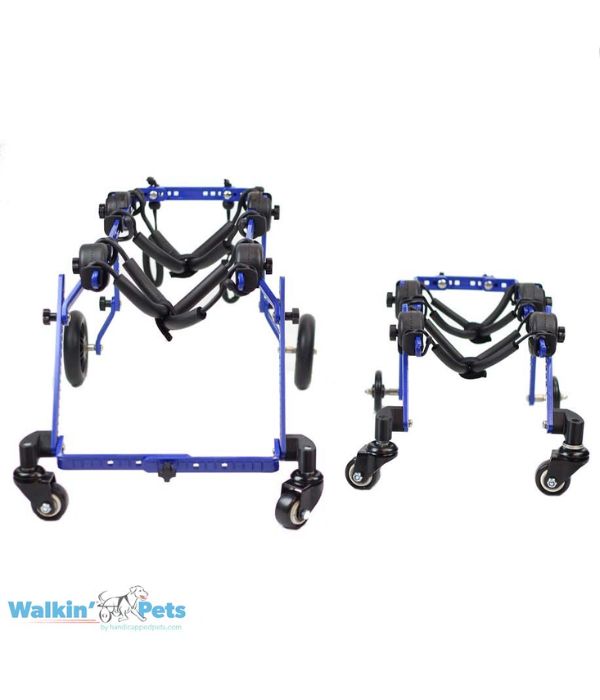 Walkin’ Wheels Full Support Quad 4 Wheel - Dog Wheelchair MINI (less than 3.5kg)