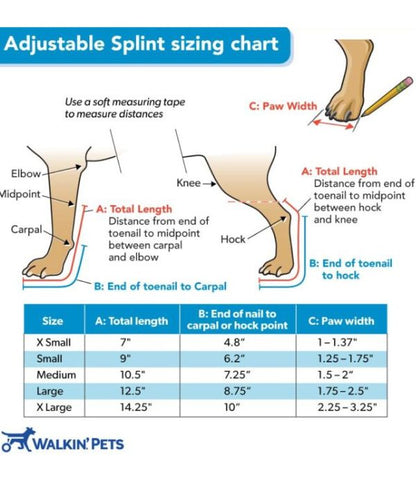 Walkin' Fully Adjustable Dog Leg Splint