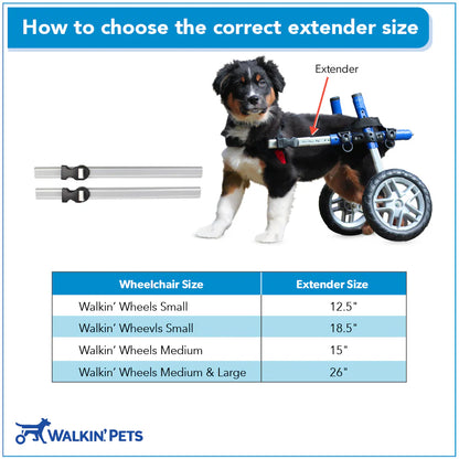 Length Extenders for Rear Wheelchairs (pair)